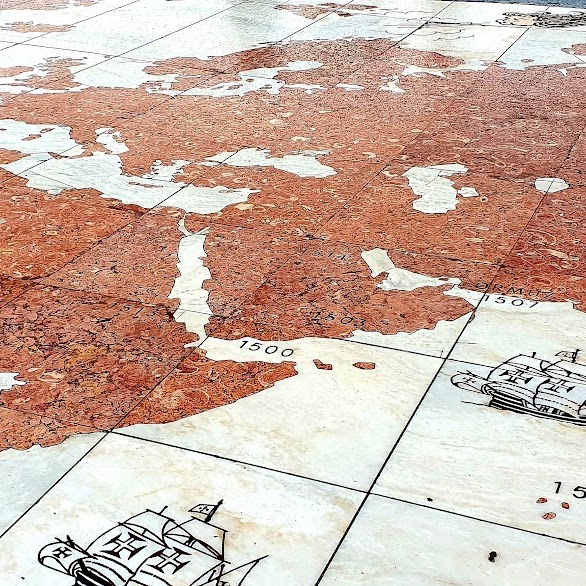 古い世界地図のタイル